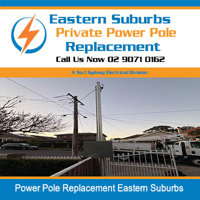 New power poles with electrical lines in Eastern Suburbs